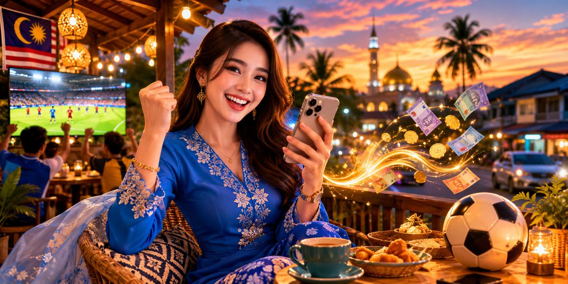 Pemain wanita Malaysia menikmati permainan kasino dalam talian ae4 dengan baju kurung